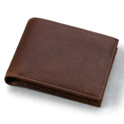 Orvis Wallets|American Bison Thinfold Leather Wallet Brown