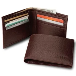 Orvis Wallets|American Bison Thinfold Leather Wallet Brown