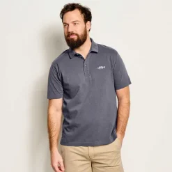 Orvis Shirts|Angler'S Polo Shirt Washed Navy