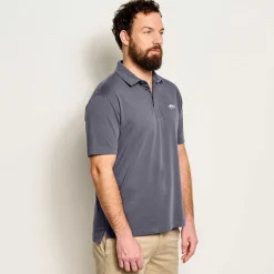Orvis Shirts|Angler'S Polo Shirt Washed Navy