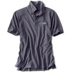 Orvis Shirts|Angler'S Polo Shirt Washed Navy