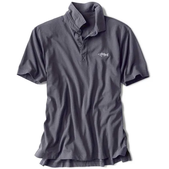 Orvis Shirts|Angler'S Polo Shirt Washed Navy