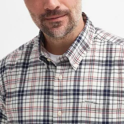 Orvis Shirts|Barbour® Drafthill Short-Sleeved Regular Fit Shirt Navy
