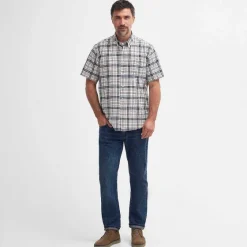 Orvis Shirts|Barbour® Drafthill Short-Sleeved Regular Fit Shirt Navy