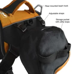 Orvis Travel Accessories|Baxter Dog Backpack Black/Orange