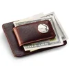 Orvis Wallets|Bison Buffalo-Nickel Money Clip Brown