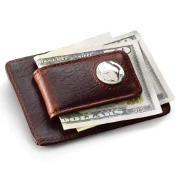 Orvis Wallets|Bison Buffalo-Nickel Money Clip Brown