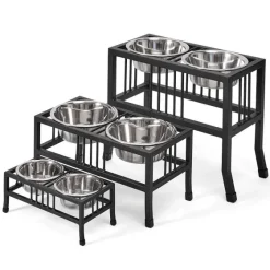 Orvis Bowls, Feeders & Food Storage|Black Steel Raised Feeder