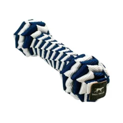 Orvis Toys|Braided Dog Toys - Bone Navy/White