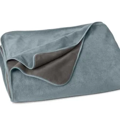 Orvis Throw Blankets|Dog-Proof Fleece Coverlet Blue