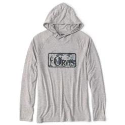 Orvis Shirts|Dricast Logo Hoodie Light Heather Grey