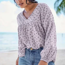 Orvis Shirts|Foothills Breezy Top Purple Fog Vintage Flower