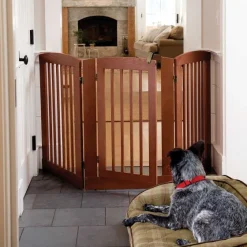 Orvis Gates & Dog Doors|Freestanding Three-Panel Gate With Door