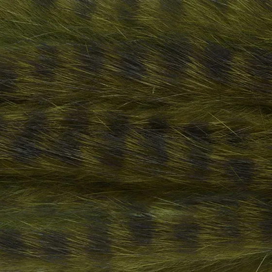 Orvis Materials|Fulling Mill Big Game Rabbit Zonkers Olive Grizzly Black Barred