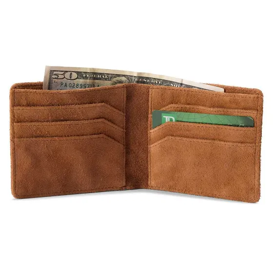 Orvis Wallets|Goat Suede Billfold Wallet Camel