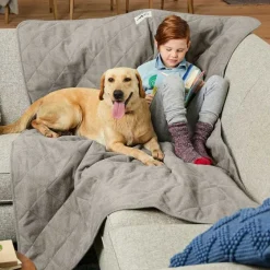 Orvis Furniture Protectors|Grip-Tight® Quilted Throw Shale