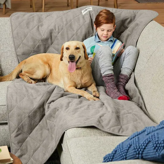Orvis Furniture Protectors|Grip-Tight® Quilted Throw Shale