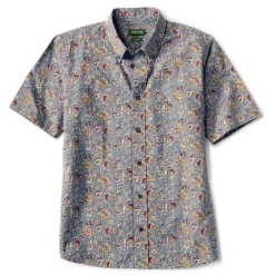 Orvis Shirts|High Rock Short-Sleeved Printed Shirt Blue