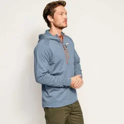 Orvis Sweatshirts|Horseshoe Hills Quarter-Zip Hoodie Bluestone