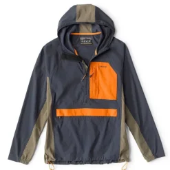 Orvis Jackets|Jackson Quick-Dry Stretch Anorak Carbon/Ranger/Orange