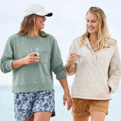 Orvis Sweatshirts|Lived-In Quilted Hoodie Oatmeal