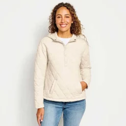 Orvis Sweatshirts|Lived-In Quilted Hoodie Oatmeal