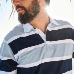 Orvis Shirts|Long-Sleeved Rugby Shirt Blue Fog