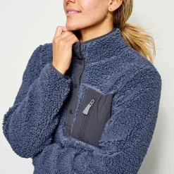 Orvis Fleece|Mad River Sherpa Quarter-Snap Dusk