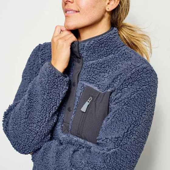 Orvis Fleece|Mad River Sherpa Quarter-Snap Dusk