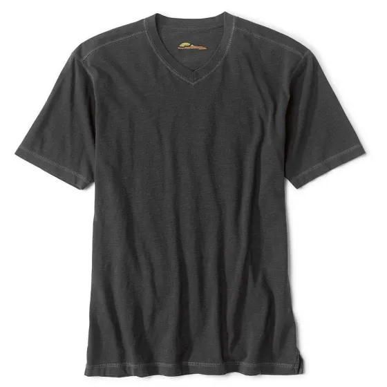 Orvis Shirts|Montana Morning® High V-Neck Short-Sleeved T-Shirt Obsidian