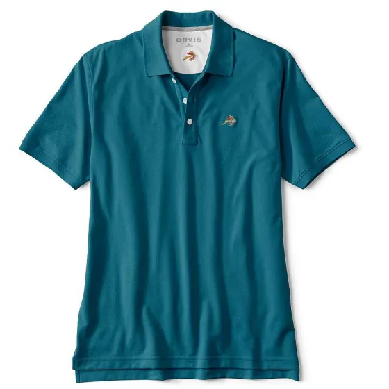 Orvis Shirts|On-The-Fly Polo Blue Lagoon