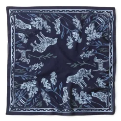 Orvis Scarves & Neckwear| Statement Bandana Blue Moon Floral Dog