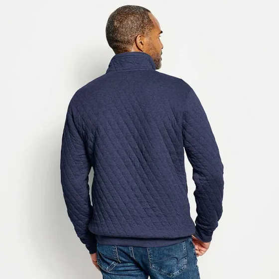Orvis Sweatshirts|Outdoor Quilted Snap Sweatshirt Wheat