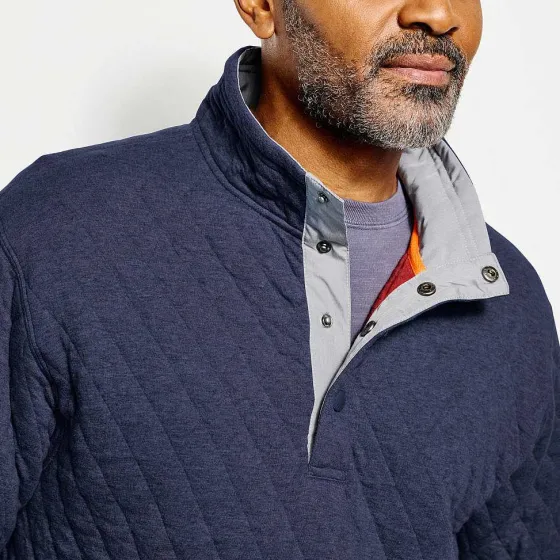Orvis Sweatshirts|Outdoor Quilted Snap Sweatshirt Wheat