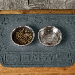 Orvis Bowls, Feeders & Food Storage|Paws And Bones Recycled Water Trapper® Placemat Bluestone