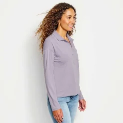 Orvis Shirts|Perfect Long-Sleeved Polo Purple Fog