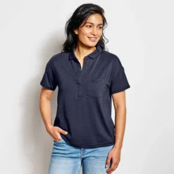 Orvis Shirts|Perfect Short-Sleeved Polo Shirt Dusty Blue