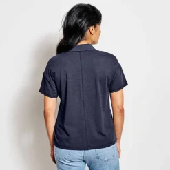 Orvis Shirts|Perfect Short-Sleeved Polo Shirt Dusty Blue