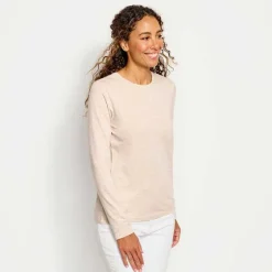 Orvis Shirts|Perfect True Crew Long-Sleeved Tee Oatmeal Heather