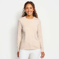 Orvis Shirts|Perfect True Crew Long-Sleeved Tee Oatmeal Heather