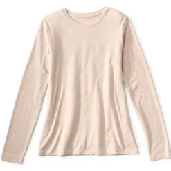 Orvis Shirts|Perfect True Crew Long-Sleeved Tee Oatmeal Heather