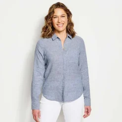 Orvis Shirts|Performance Linen Long-Sleeved Shirt Sea Glass