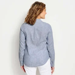 Orvis Shirts|Performance Linen Long-Sleeved Shirt Sea Glass