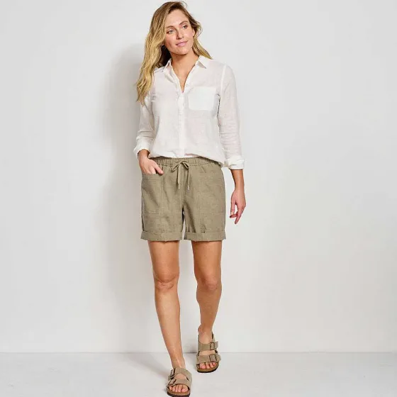 Orvis Shorts|Performance Linen 6" Shorts Safari Green