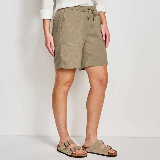 Orvis Shorts|Performance Linen 6" Shorts Safari Green