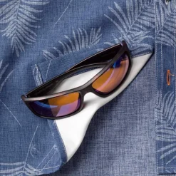 Orvis Shirts|Printed Tech Chambray Short-Sleeved Shirt Navy