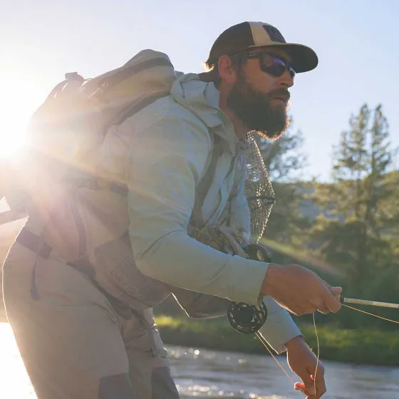 Orvis Shirts|Pro Hybrid Hoodie Blue Fog