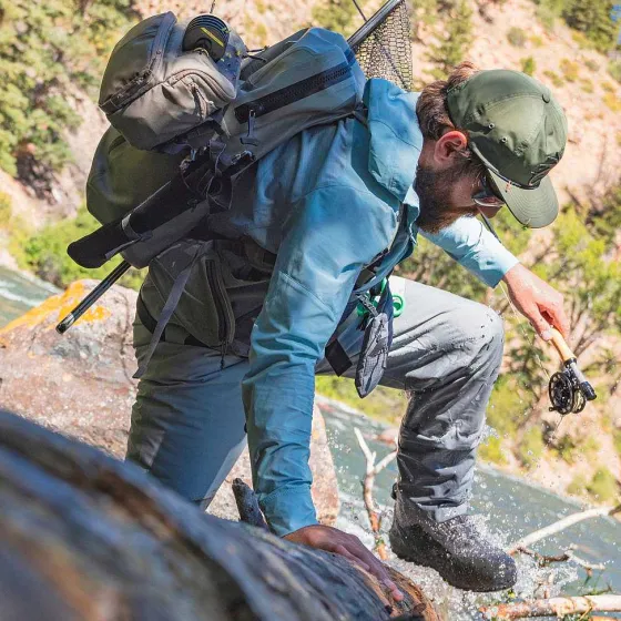 Orvis Shirts|Pro Hybrid Hoodie Blue Fog