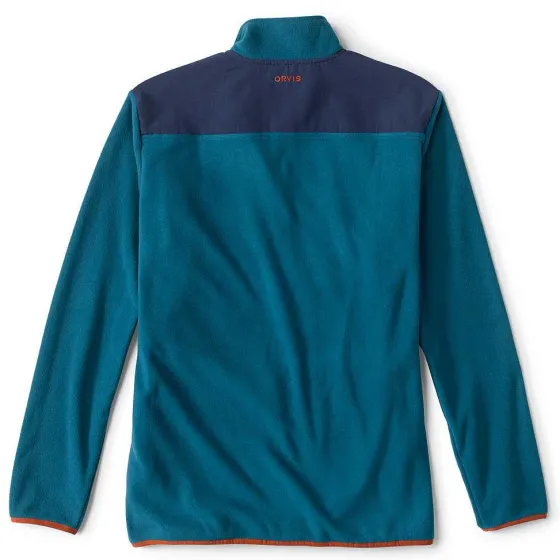 Orvis Sweatshirts|Retro Hill Country Microfleece Quarter-Snap Blue Lagoon/Blue Moon