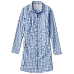 Orvis Skirts & Dresses|River Guide Long-Sleeved Dress Dusty Blue Check